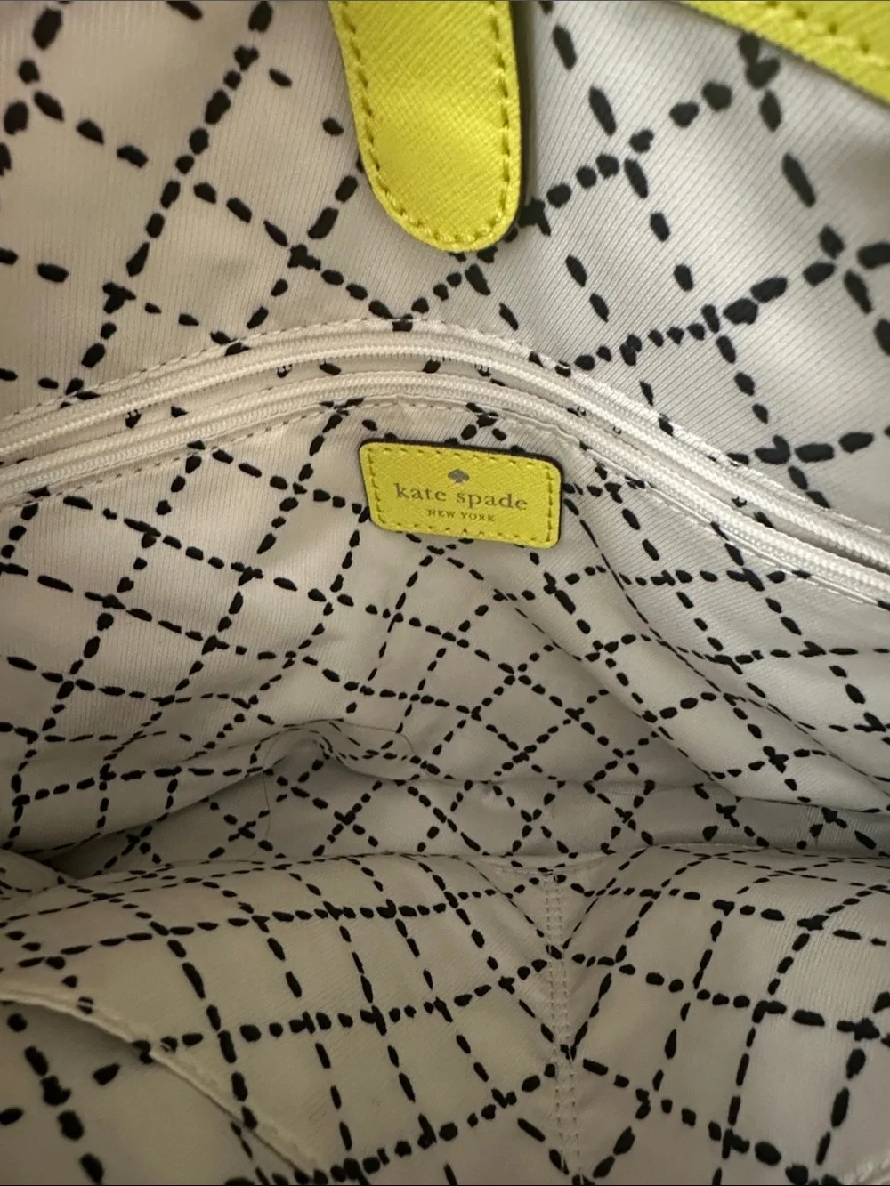 kate spade Bright Yellow Saffiano Top-Zip Tote